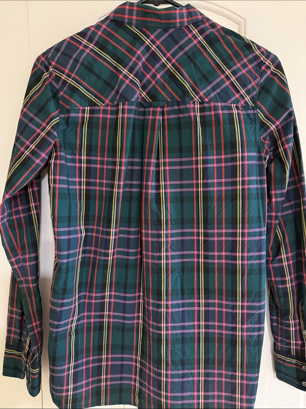 J. Crew Green Plaid Button-Down - Picture 5 of 6